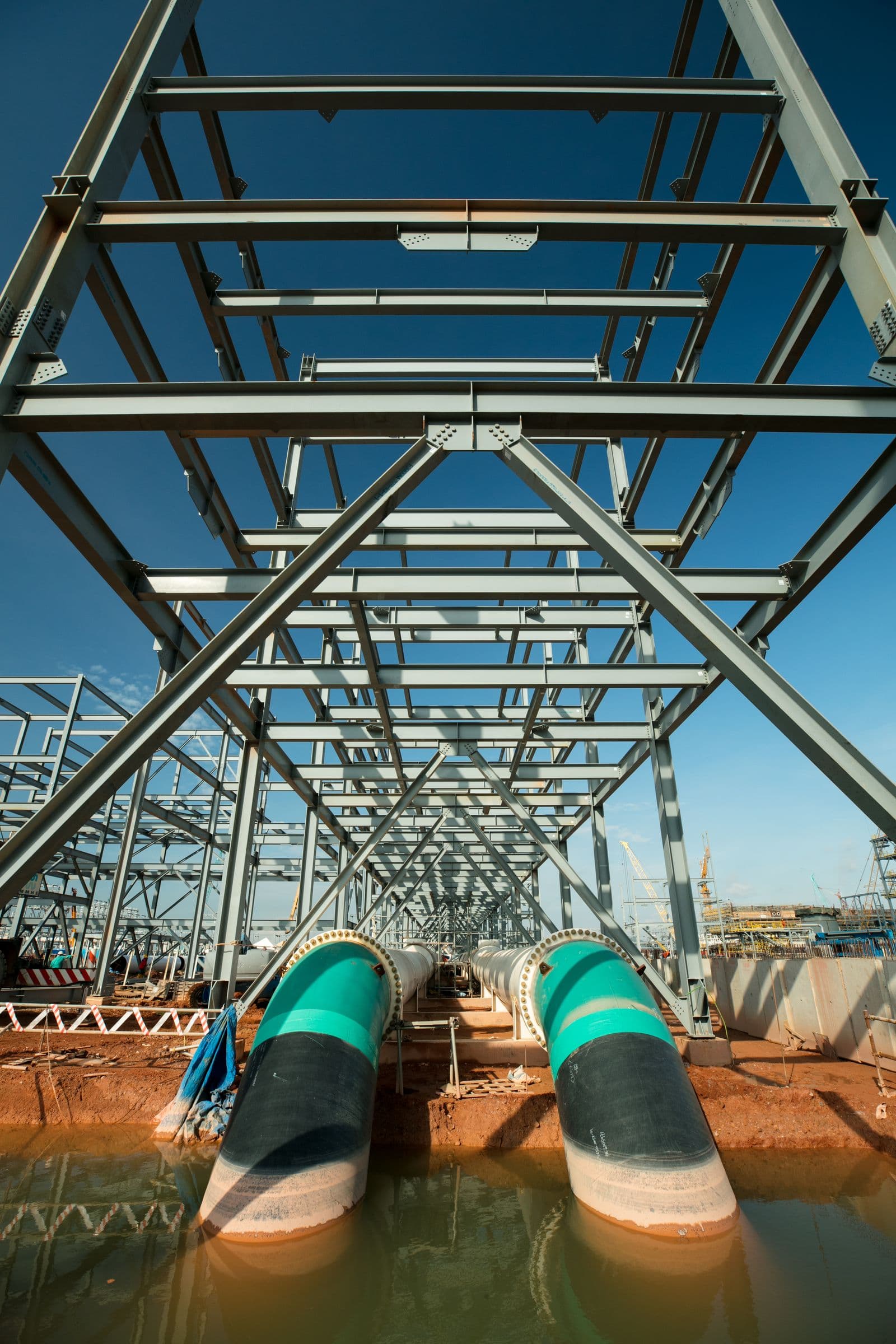 Pipe rack and stormwater piping