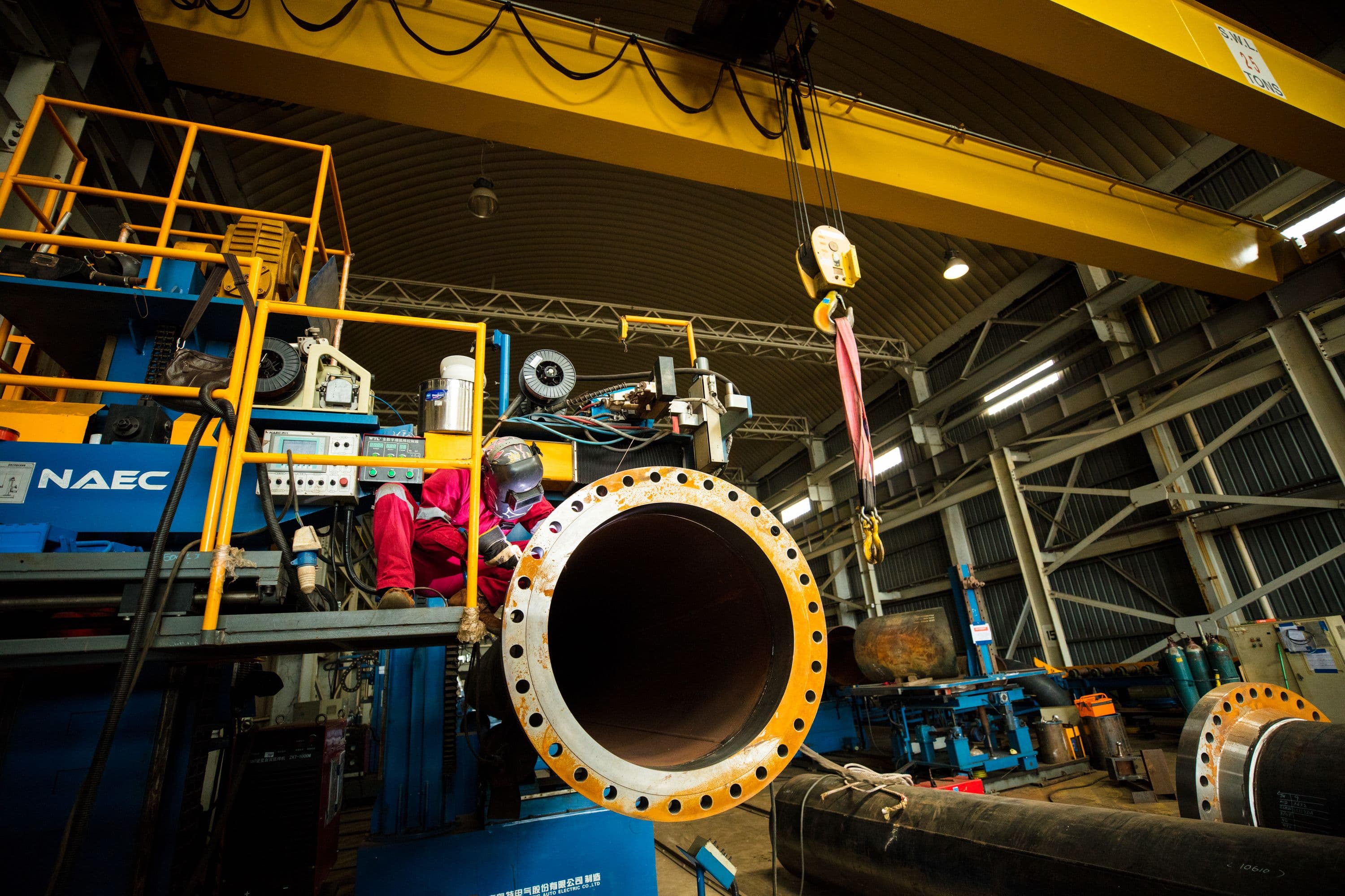 RAPID Project offsite Fabrication yard, welding flange