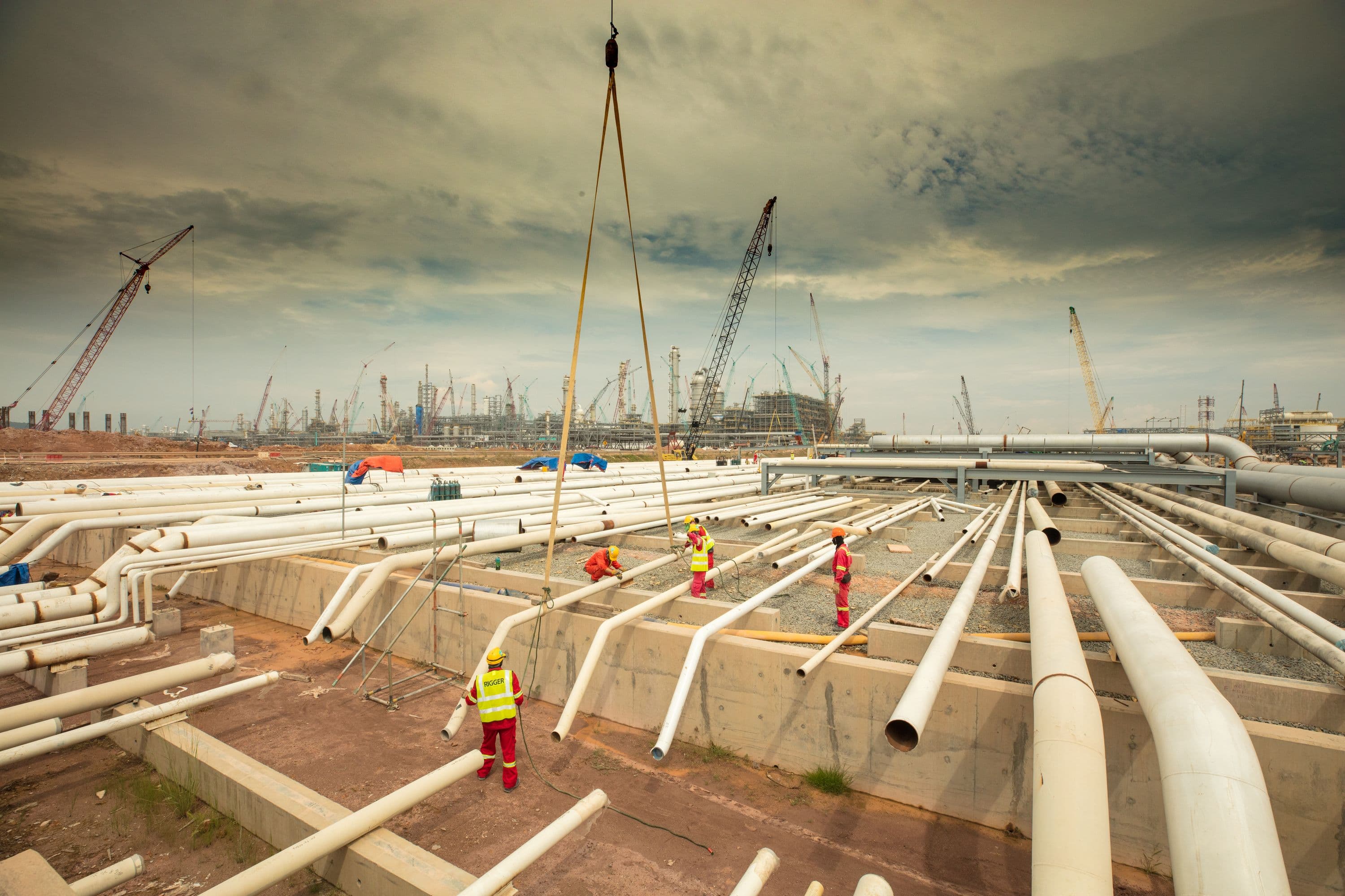 RAPID Project construction of offsite piping