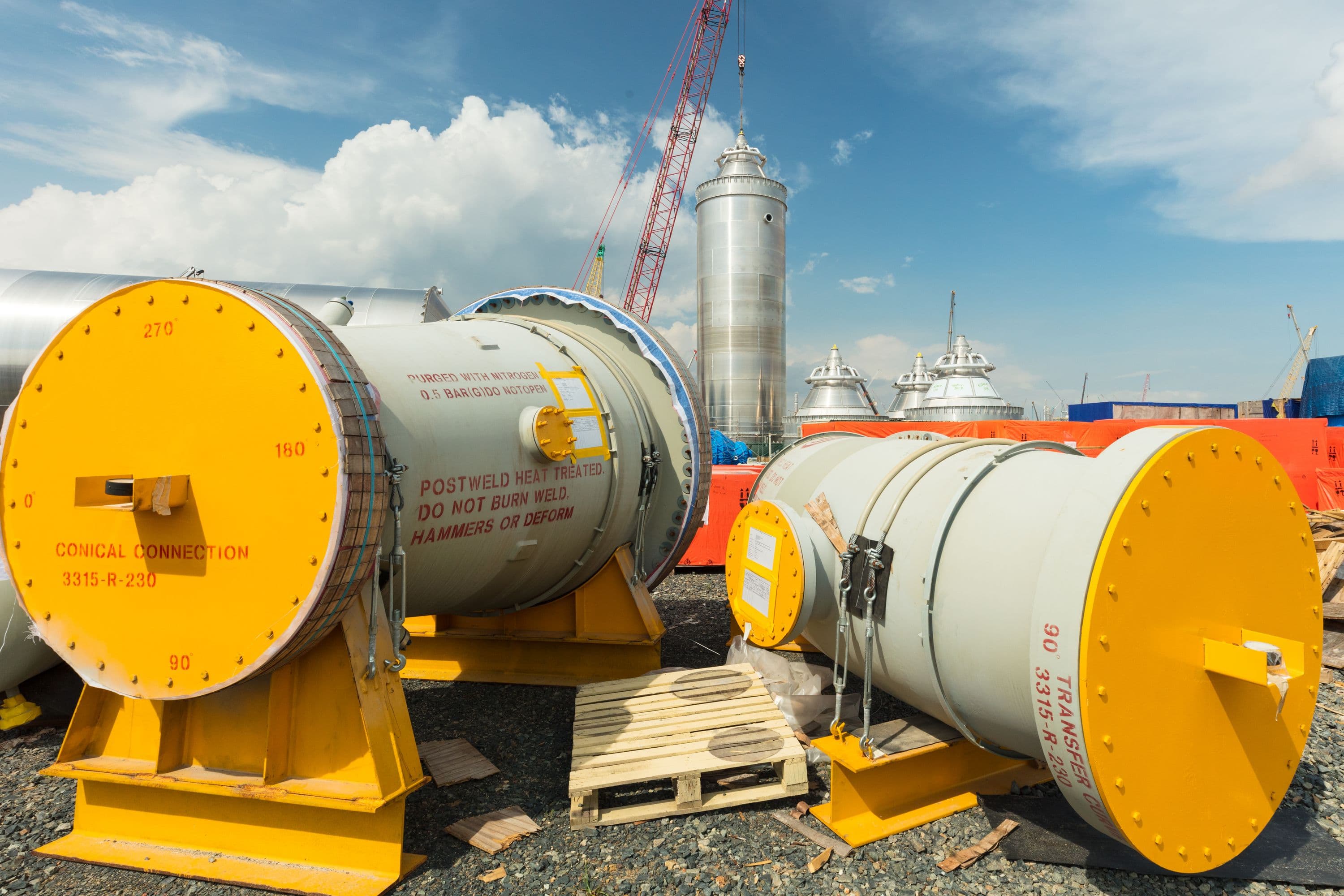 RAPID Project site process vessels ready for installation